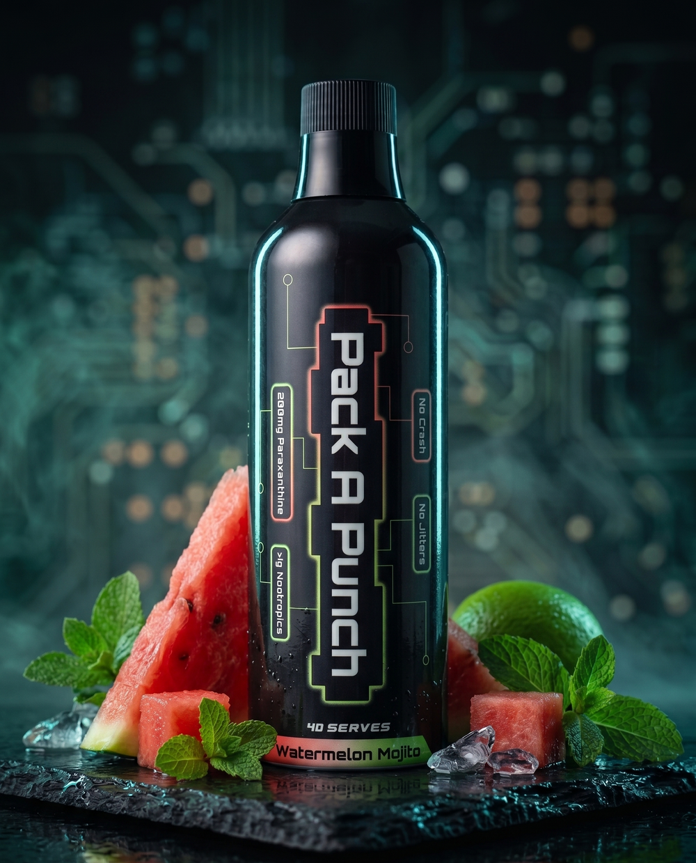 Pack A Punch — Watermelon Mojito | Liquid Concentrate Nootropic | 40 Serves