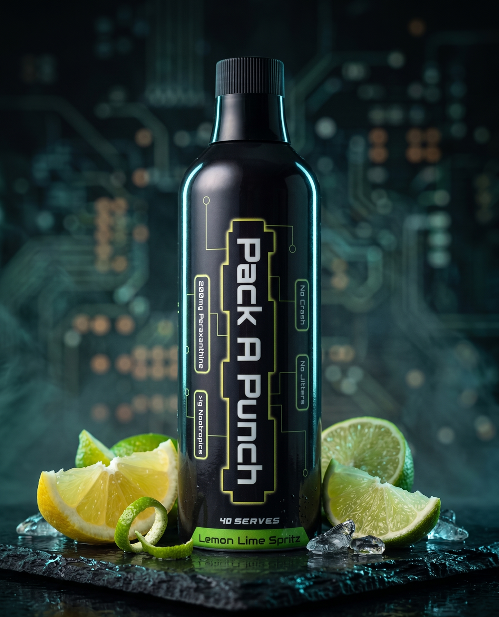 Pack A Punch — Lemon Lime Spritz | Liquid Concentrate Nootropic | 40 Serves